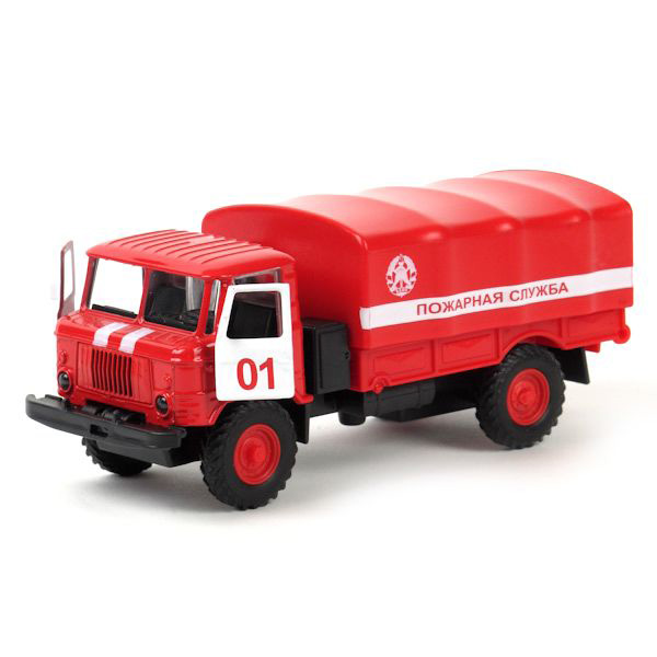 Машина металлическая инерционная "ГАЗ 66. Пожарная служба" (Технопарк CT-1299-1)