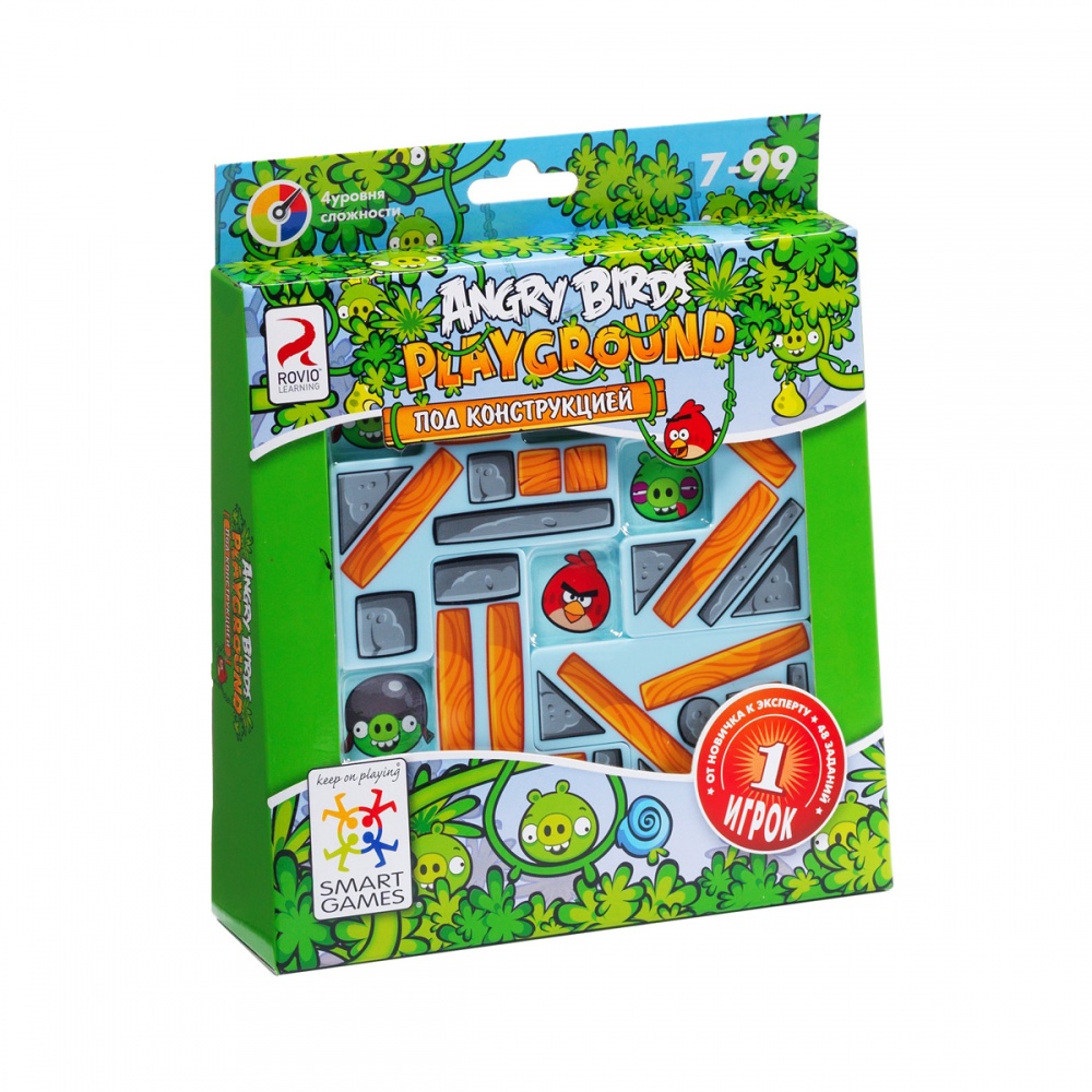 Логическая игра "SmartGames. Angry Birds. Под конструкцией" (Bondibon Ф48269)