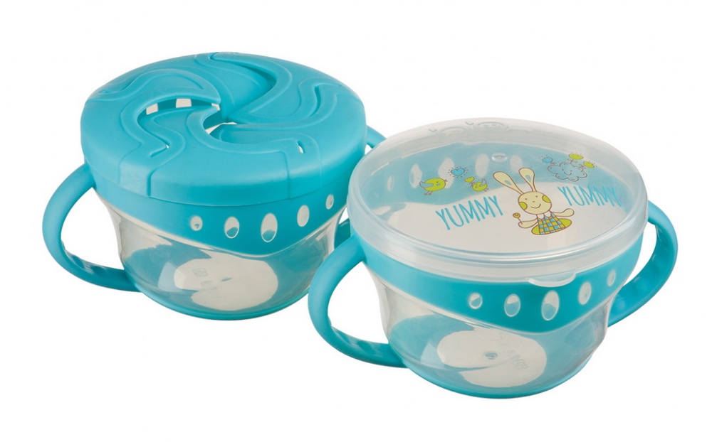 Набор тарелок с крышками "Comfy Plate Double Set" (Happy Baby 15020)