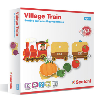 Настольная развивающая игра "Путешествие овощей на поезде" (Scotchi 20021)