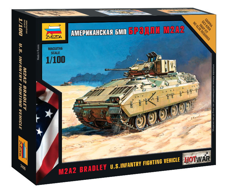 Сборная модель "Hot War. Американский БМП М2А2 "Брэдли" (Звезда 7406)