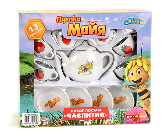 Набор игрушечной фарфоровой посуды "Пчёлка Майя. Чайный сервиз" (GT7416)