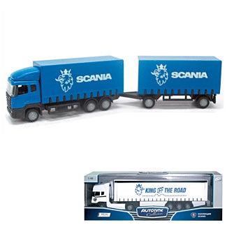 Модель грузового автомобиля "SCANIA TRAILER. Автопоезд" (Autotime Collection 60042-00)