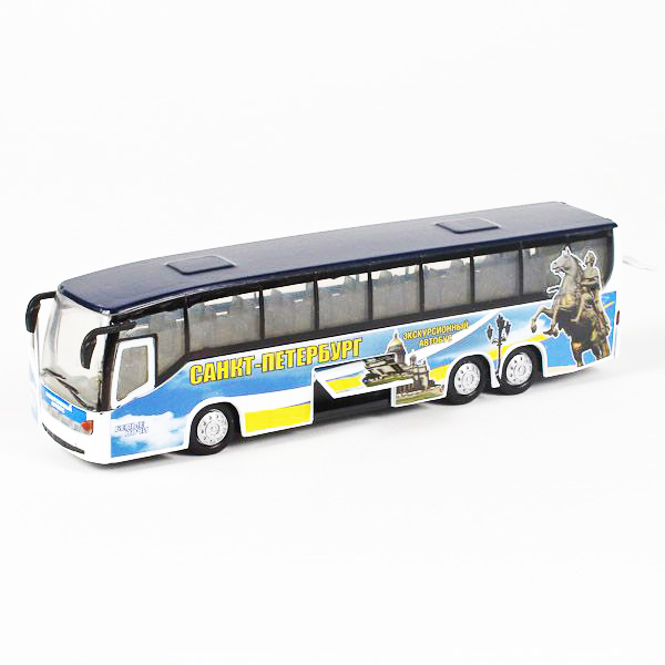 Автобус металлический инерционный "Санкт-Петербург" (Технопарк CT10-025-3)