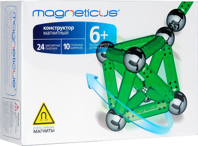 Магнитный конструктор "Зеленый" (Magneticus МК-0034G)