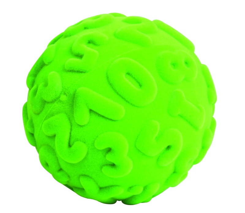 Мяч из натурального каучука "Цифры" (Rubbabu 13643)