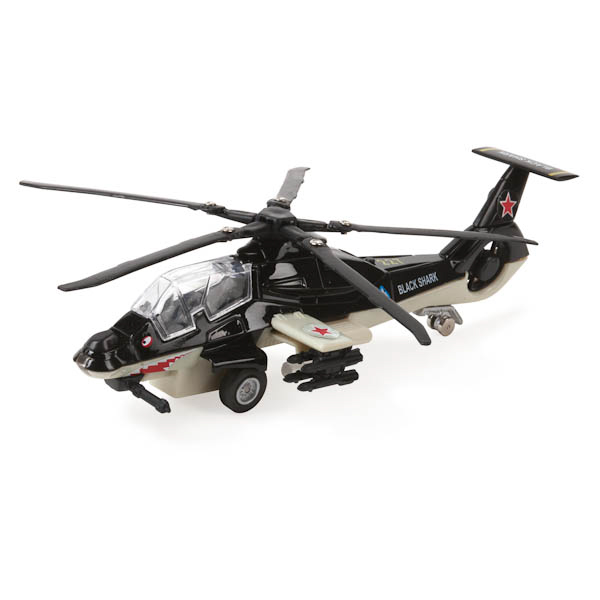 Вертолет металлический инерционный "Военный" (Технопарк SL362-2-SB)