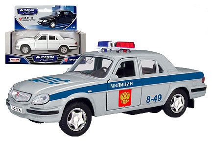 Модель автомобиля "ГАЗ-31105 ВОЛГА. Полиция" (Autotime Collection 3896)