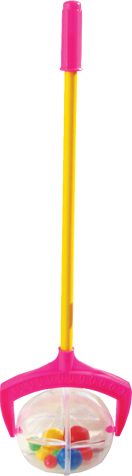 Каталка с ручкой "Шарики" (Пластмастер 12006)