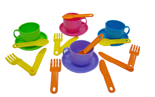 Набор игрушечной посуды на 4 персоны "Минутка" (Полесье 9578)