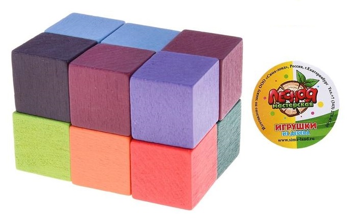 Деревянная головоломка "Кубик на резиночке" (Лесная мастерская 647466)