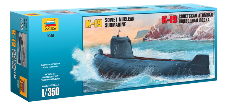 Сборная модель "Советская атомная подводная лодка К-19" (Звезда 9025)