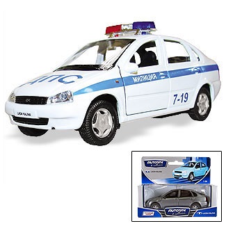 Модель автомобиля "ЛАДА КАЛИНА. Полиция" (Autotime Collection 11496)