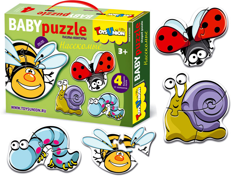 Контур-пазл "Baby Puzzle. Насекомые" (ToysUnion 00-604)