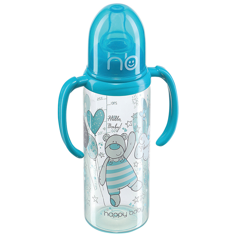 Бутылочка для кормления с ручками "Baby Bottle" + соска (Happy Baby 10005)