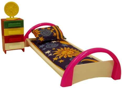 Набор мебели для кукол "Кристина. Кровать с тумбочкой" (ПК Форма С-50-Ф)