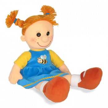 Мягкая игрушка "Кукла Майя в платье с пчелкой" (Lava 8371Y)