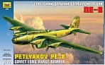 Сборная модель "Советский дальний бомбардировщик ПЕ-8"