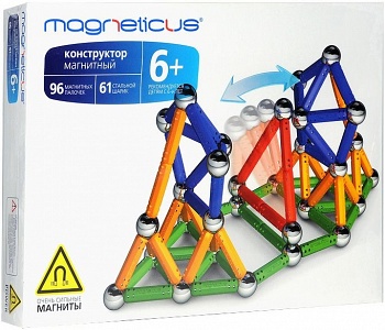 Магнитный конструктор "4 цвета" (Magneticus МК-0157)