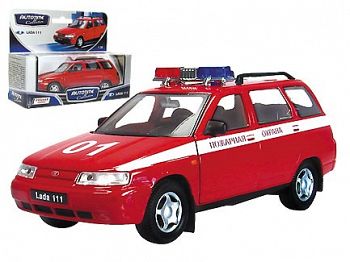 Модель автомобиля "ЛАДА 2111. Пожарная охрана" (Autotime Collection 2664)
