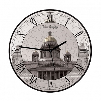 Часы-пазл из картона "Исаакиевский собор" (Умная Бумага 126-23)