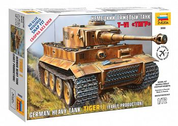 Сборная модель "Немецкий тяжелый танк T-VI "Тигр" (Звезда 5002)