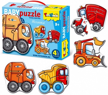 Контур-пазл "Baby Puzzle. Техника" (ToysUnion 00-602)