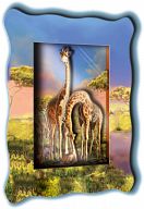 Объемная картинка в рамке "Семья жирафов" (7 деталей)