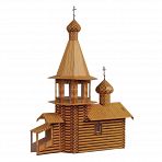 Сборная модель из картона "Деревянная церковь" (16 деталей)