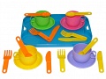 Набор игрушечной посуды с подносом на 4 персоны "Минутка"