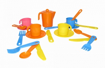 Набор игрушечной посуды на 4 персоны "Анюта" (Полесье 3841)