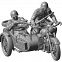 Сборная модель "Советский мотоцикл М-72 с коляской и экипажем" (Звезда 3639)