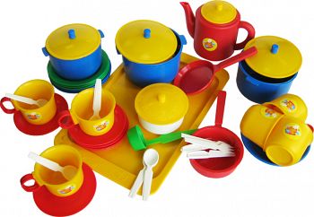 Набор игрушечной посуды "Шеф-повар" (Пластмастер 21010)