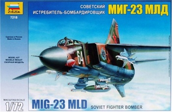Сборная модель "Советский истребитель-бомбардировщик МиГ-23МЛД" (Звезда 7218)