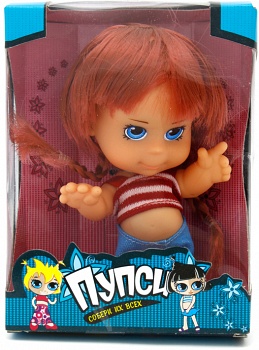 Кукла "Пупси. Рыжая в полосатом топике" (1 TOY Т52990)