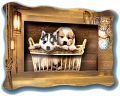 Объемная картинка в рамке "Верные друзья" (9 деталей)