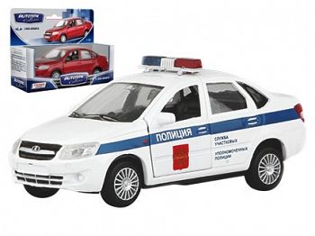 Модель автомобиля "ЛАДА GRANTA. Полиция" (Autotime Collection 33952W)