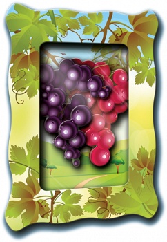 Объемная картинка в рамке "Виноград" (Vizzle 0216-А)