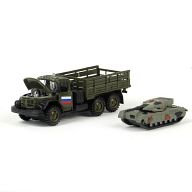 Машина металлическая инерционная "ЗИЛ 131. Военный с танком"