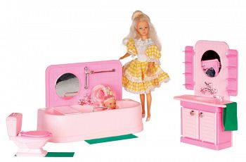 Набор мебели для кукол "Ванная комната" (Огонек С-752)