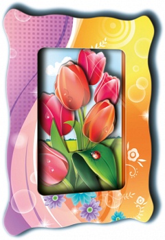 Объемная картинка в рамке "Тюльпаны" (Vizzle 0211-А)