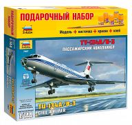 Сборная модель "Подарочный набор. Пассажирский авиалайнер Ту-134А/Б-3"