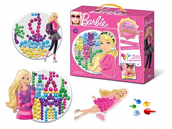 Мозаика с аппликацией "Barbie. Барби-дизайнер" (ToysUnion 00-450)