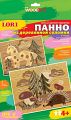Панно из деревянной соломки "Лошадка и ежик"
