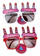 Детские карнавальные очки со свечками "С Днем Рождения!"