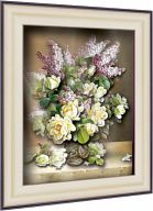 Объемная картина "Цветы. Весенний букет Сирень" (78 деталей)
