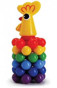 Пирамидка с шариками "Петушок" (Росигрушка 7006)