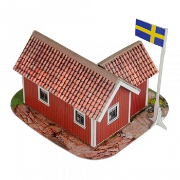 Сборная модель из картона "Шведский домик" (Умная Бумага 325)