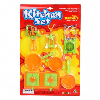 Набор игрушечных кухонных приборов с плитой (3728)