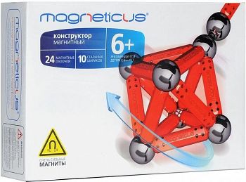 Магнитный конструктор "Красный" (Magneticus МК-0034R)